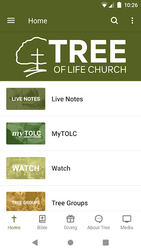 Android application Tree of Life Church, NB screenshort