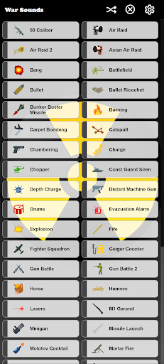 Android application War Sounds screenshort
