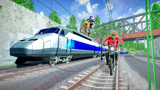Tricky Bike Stunt vs Train 1.1.3 APK screenshots 12