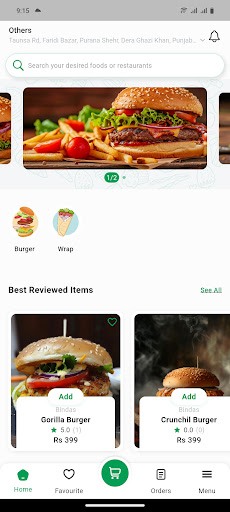 Android application Dervi DGK - Order Anything screenshort