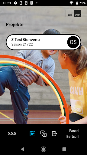 Android application IdéeSport Bienvenu screenshort