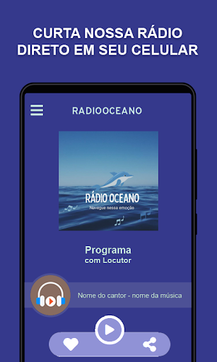 Android application radiooceano screenshort