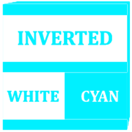 Inverted White Cyan Icon Pack logo