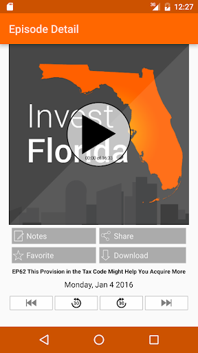 Android application Invest Florida screenshort