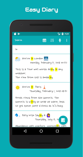 Easy Diary Screen 2