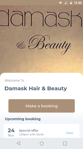 Android application Damask Hair & Beauty screenshort