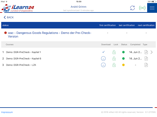 Android application iLearn24 screenshort
