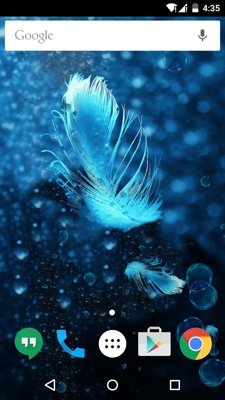 Feather Bubble Live Wallpaper Screen 1