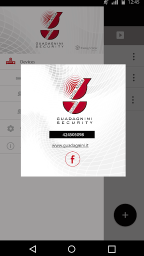 Android application GUADAGNINI SECURITY EasyView screenshort