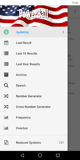 Android application USA Powerball Lotto Results screenshort