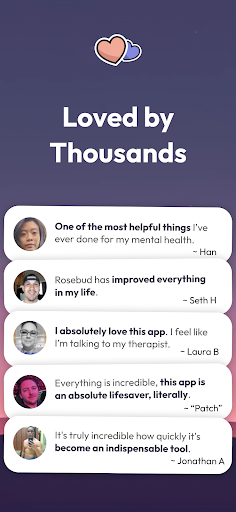 Screenshot of Rosebud: AI Journal & Diary