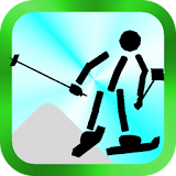 Ski game of Stick man icon