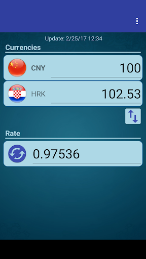 Android application Chinese Yuan x Croatian Kuna screenshort