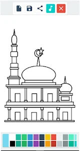 Mewarnai Masjid Islam