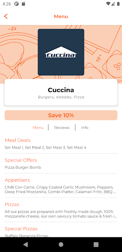 Android application Cuccina LS28 screenshort