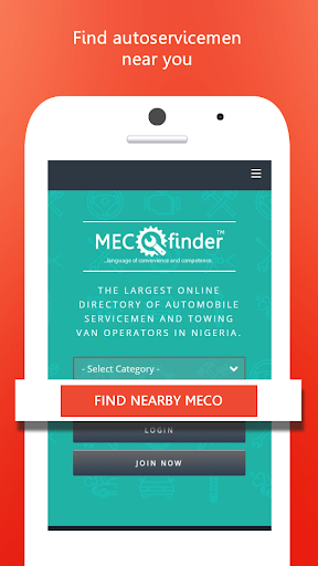 Android application Mecofinder screenshort