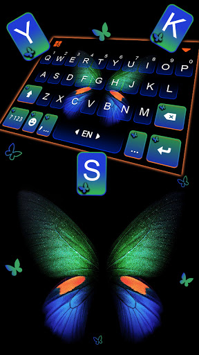 Neon Glow Butterfly Keyboard B Screen 2