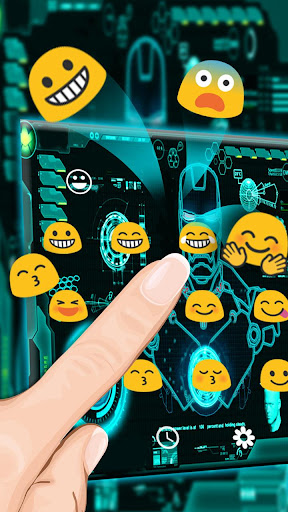 AI Neon Robot Theme Screen 2