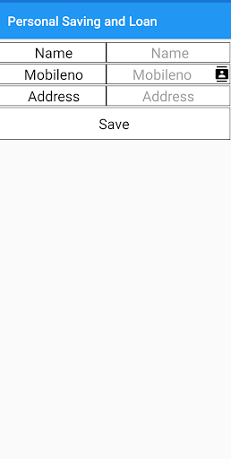 Android application Personal Saving and Loan screenshort