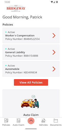 Bridgeway Insurance Online Screen 2