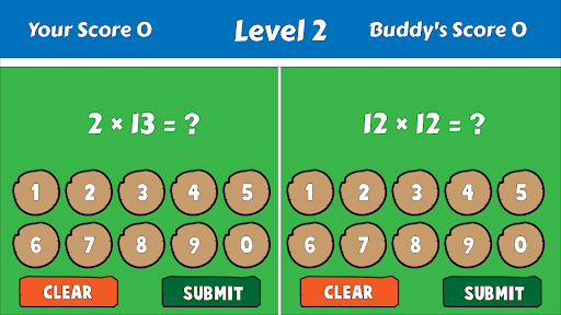 Multiplication Games Screen 2