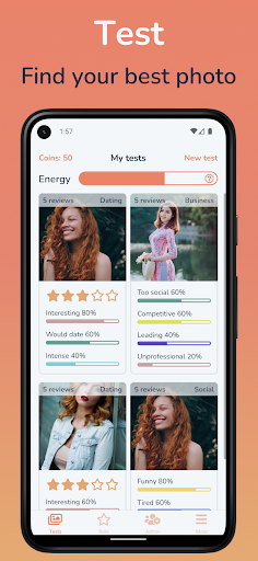 Screenshot of Testframe: Rate Attractiveness