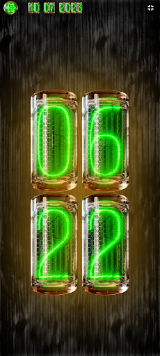 Glass Nixie Night Clock Green Screen 3