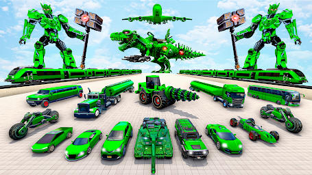 Army Bus Dragon Robot Car Game