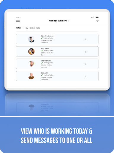 Screenshot of Restaurant Staff Scheduler