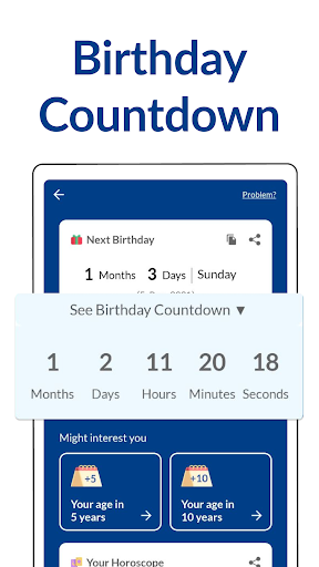 Screenshot of Age Calculator: Date of Birth