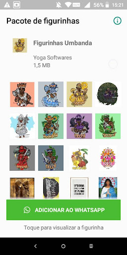 Android application Figurinhas Umbanda screenshort