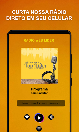 Android application Rádio Web Líder screenshort