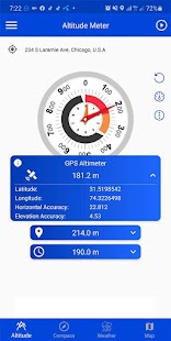 Altímetro gratis 2021 - Medir altitud, brújula Screenshot