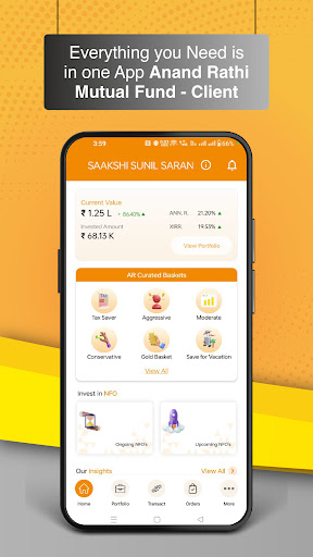 Android application AnandRathi MutualFunds–Client screenshort