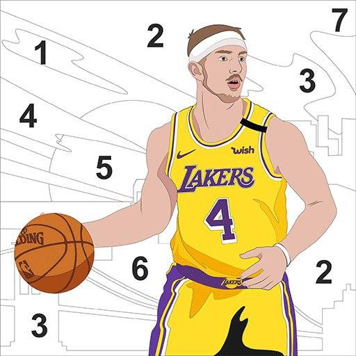 Basketball Color by Numbers logo