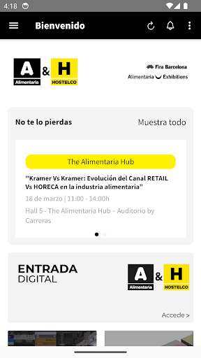 Android application Alimentaria & HOSTELCO 2024 screenshort