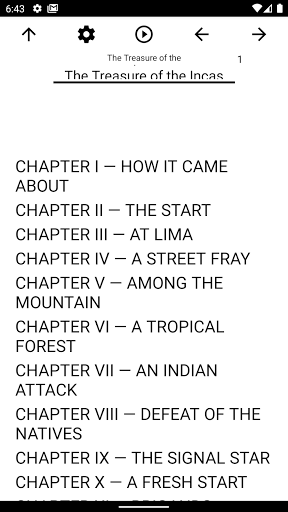 Android application Book, The Treasure of the Inca screenshort