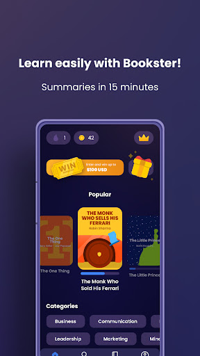 Screenshot of Bookster: Books in 15 Minutes