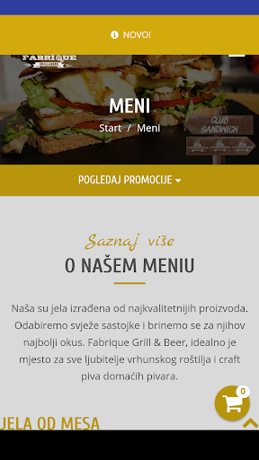 Android application Fabrique Grill&Beer screenshort