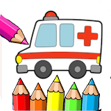 Coloring Ambulance Cars icon