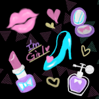 Cute Wallpaper Neon Kiss