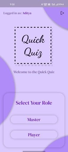 Android application Quick Quiz screenshort