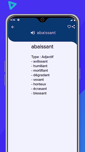 Dictionnaire Francais Synonyme Screen 2