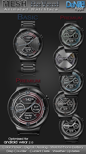 Android application Mesh ReVeal HD Watch Face screenshort