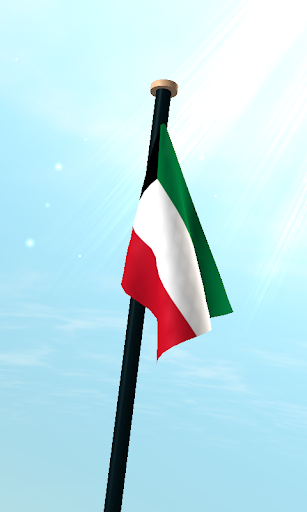 Kuwait Flag 3D Live Wallpaper Screen 3