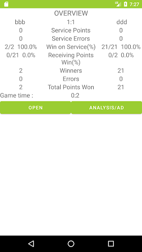 Badminton Recorder n Analysis Screen 3