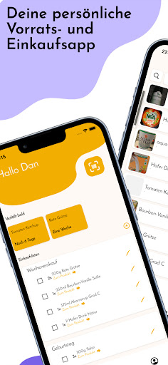 Android application Fridgster - Vorrat und Verfall screenshort