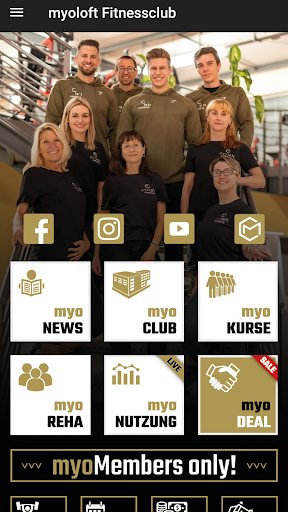 Android application myoloft Fitnessclub screenshort