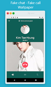 Screenshot 5 Llamada falsa Bts-V Kim Tae-Hy android