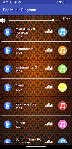Android application Pop Music Ringtone screenshort